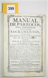 (MEXICO--1783.) Venegas, Miguel. Manual de parrocos, para administrar los santos sacramentos.